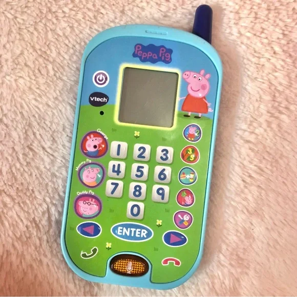 VTech Peppa Pig Let’s Chat Learning Phone, Kid Play Toy - Picture 2 of 8